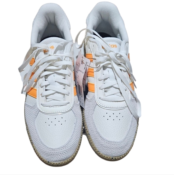 NWT Adidas Breaknet Sleek women's shoes, in a cream and orange color combination - Picture 3 of 8